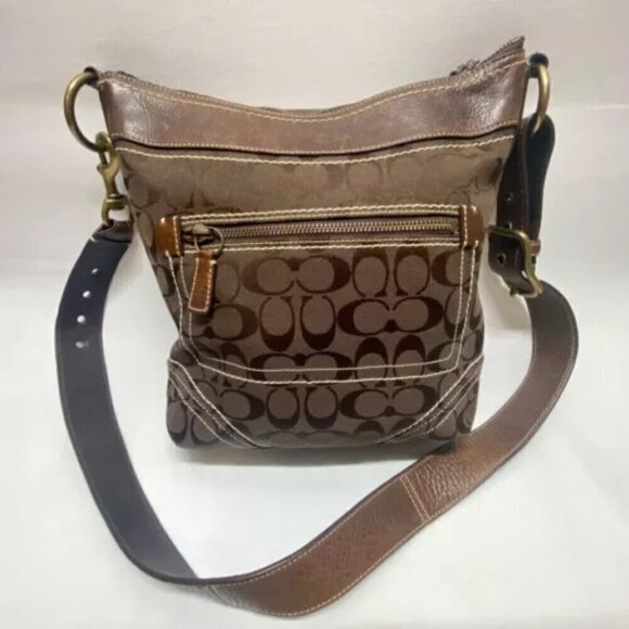 Vintage Coach Legacy Signature Convertible Bucket Duffel Bag 10403 Brown EUC - Picture 15 of 15